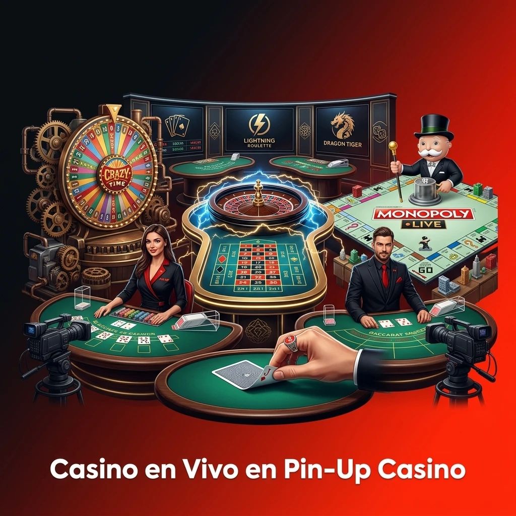 Casino en vivo Pin-Up con crupieres reales en HD: ruleta, blackjack, bacará y más para jugadores de Chile
