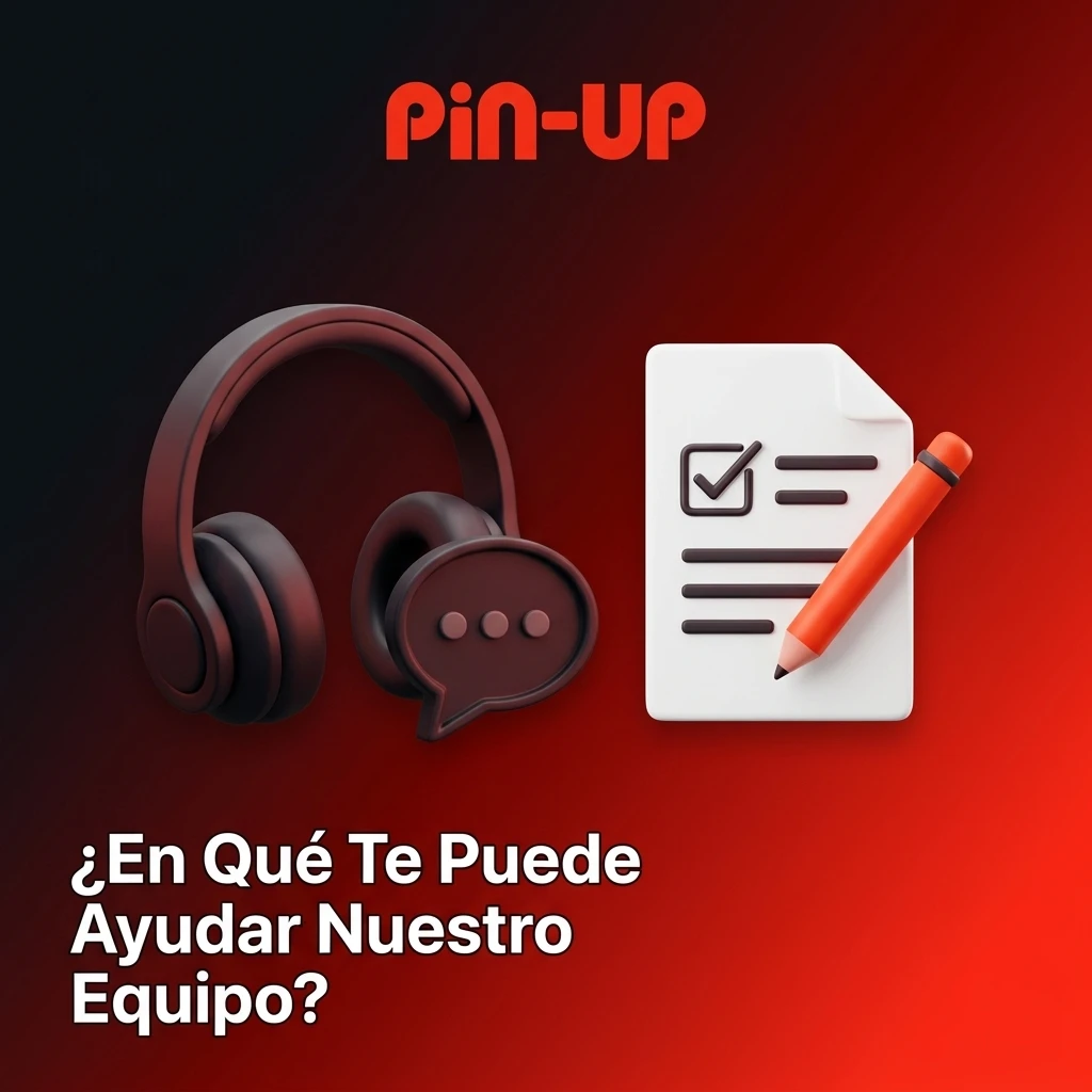 Equipo de soporte Pin-Up ayuda con cuentas, pagos, bonos, juegos y responsabilidad de juego