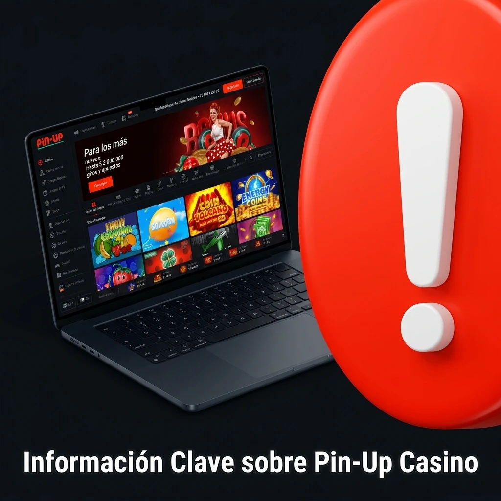 Tabla con información clave de Pin-Up Casino: licencia, bonos, métodos de pago y juegos disponibles en Chile desde 2016.