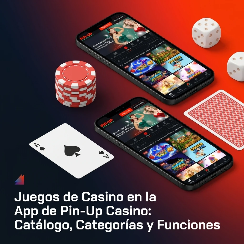 Catálogo de más de 6000 juegos de casino en la app móvil de Pin-Up Casino con slots y casino en vivo