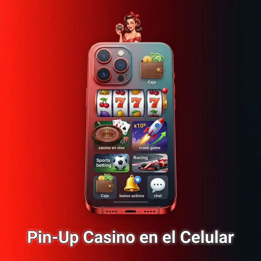 App móvil Pin-Up Casino para Android e iOS con slots, casino en vivo y apuestas deportivas disponible en Chile